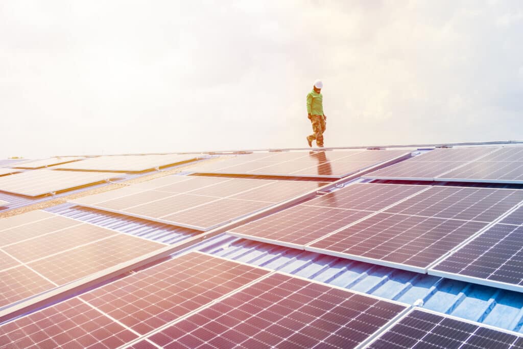 Industriedach Solaranlage